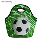 Сумка для ланча Nopersonality, из неопрена, с принтом в виде футбольного мяча, для мужчин, женщин, мужчин, согревающая сумка для еды, изоляционная сумка