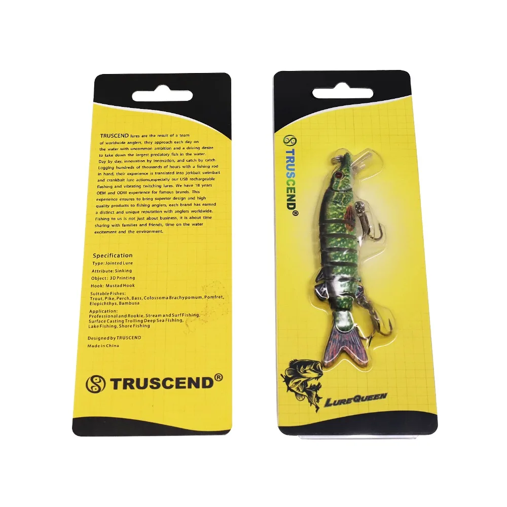 9 см 6 г миниатюрная приманка для рыбной ловли на щуку многосекционная жесткая