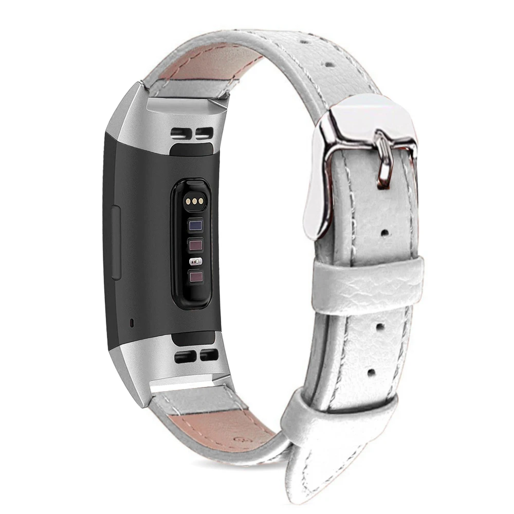 Коричневый кожаный ремешок для смарт-часов для Fitbit Charge 3 сменный ремешок для Fitbit Charge 3 band умные аксессуары