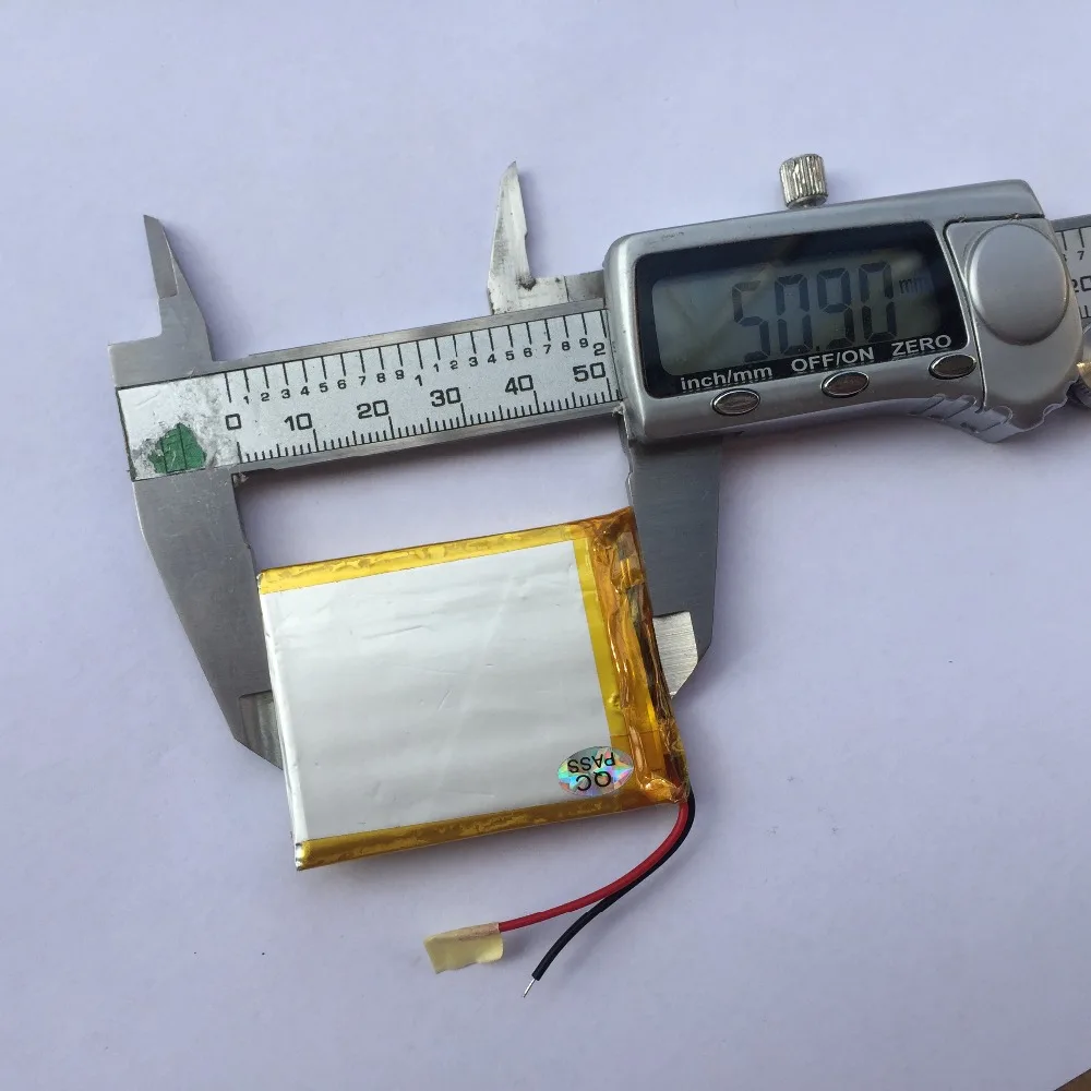 3.7 В thium полимерный аккумулятор 654050 MP4 MP5 GPS мобильного DVD 1500 МАЧ | Электроника