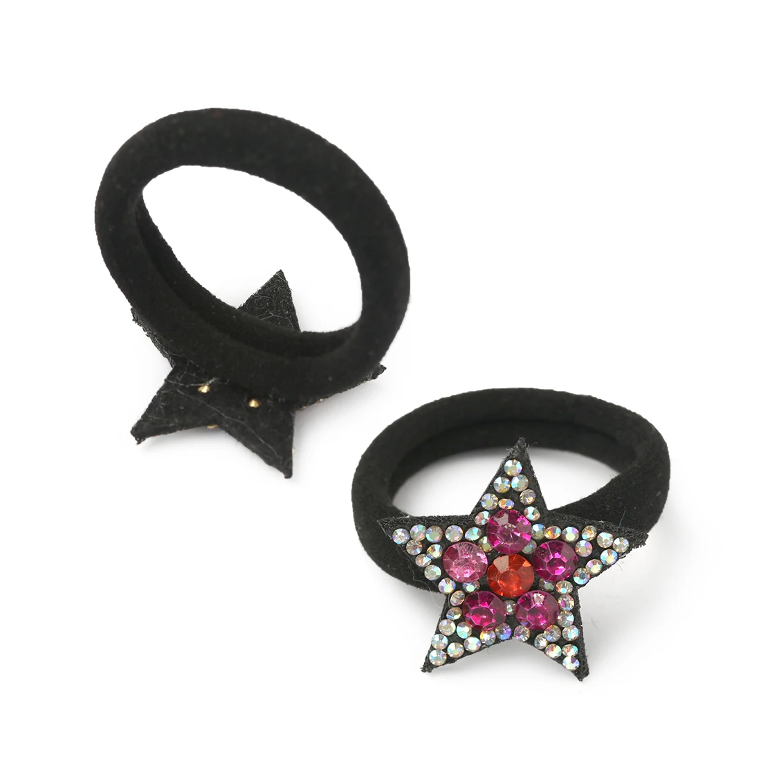 XIMA 7pcs/set Cute Girls Princess Shiny Star Hair Clip Crystal Diamond Elastic Hairband Ties for Gilrs Accessories |