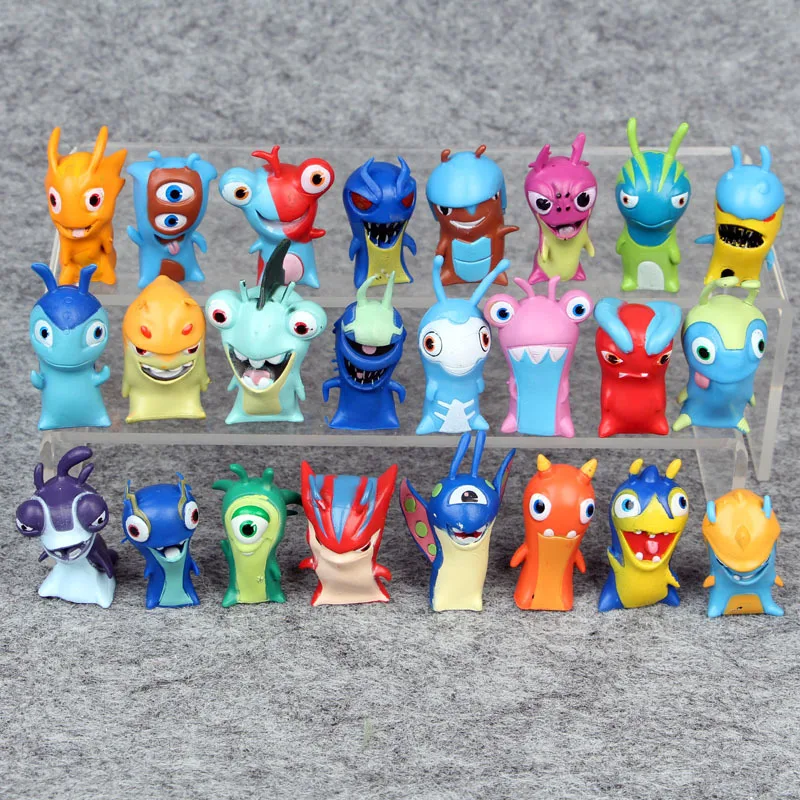 24 pz/lotto 5 см Cotone Кино Мини Slugterra действий ПВХ Figura Bambola Animale Giocattoli в я Regali bambini|Игровые