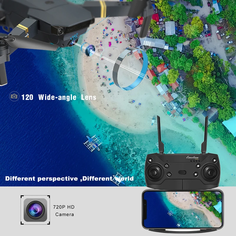 Eachine E58 WIFI FPV с широкоугольным HD 1080P/720P/480P камера режимом удержания высоты складной