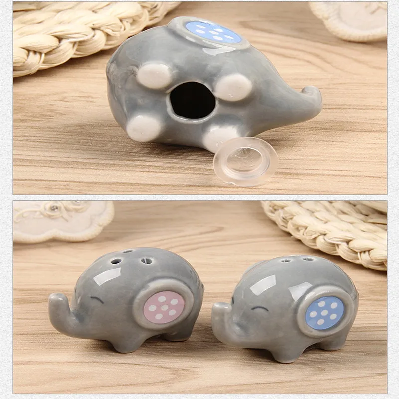 100pcs= 50sets Baby shower favor 'Mommy and Me - Little Peanut Elephant ceramic Salt Pepper Shaker Wedding Favors Gifts | Дом и сад