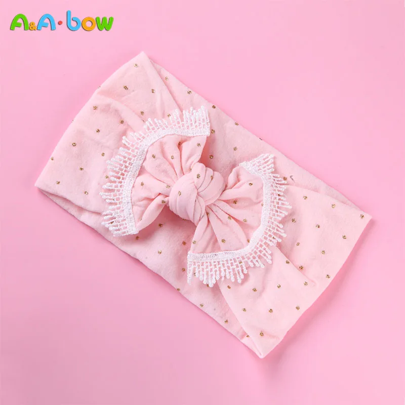 Cute Baby Kids Girls Big Bow Tie Headwear Tassel Ball Solid Color Head Wrap Bowknot Headband Stretch Cloth Hair Accessories Gift | Детская