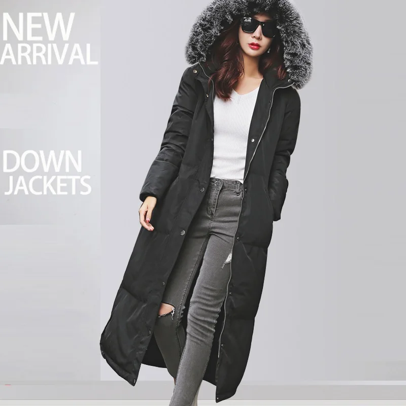 Зимние пальто высокое качество 2017 Женская Длинная зимняя куртка женские