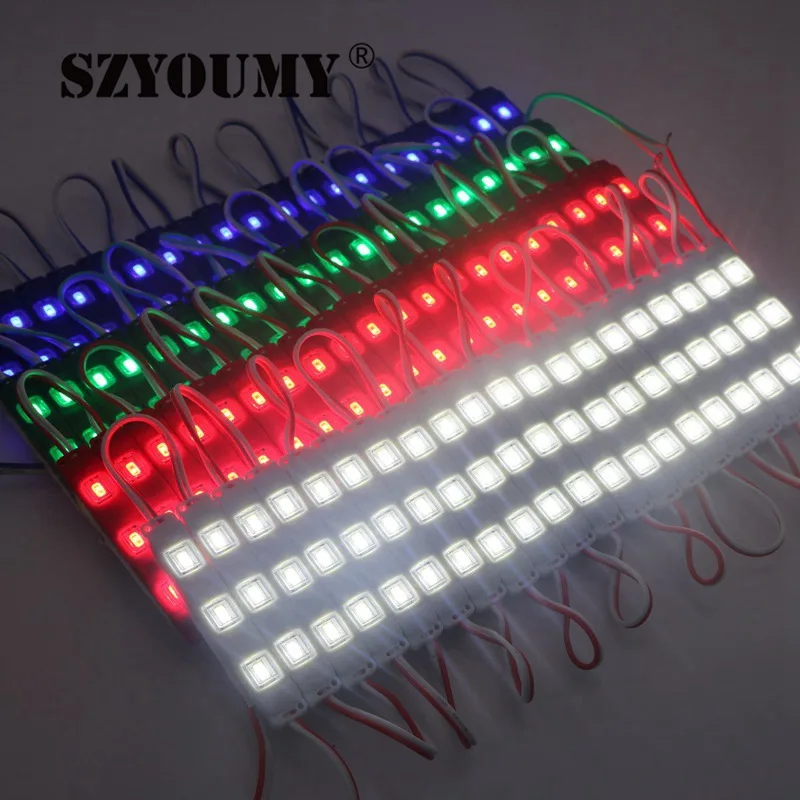 SZYOUMY 500 шт. SMD 5730 LED 3 Led s световой модуль с инжекционным квадратным объективом