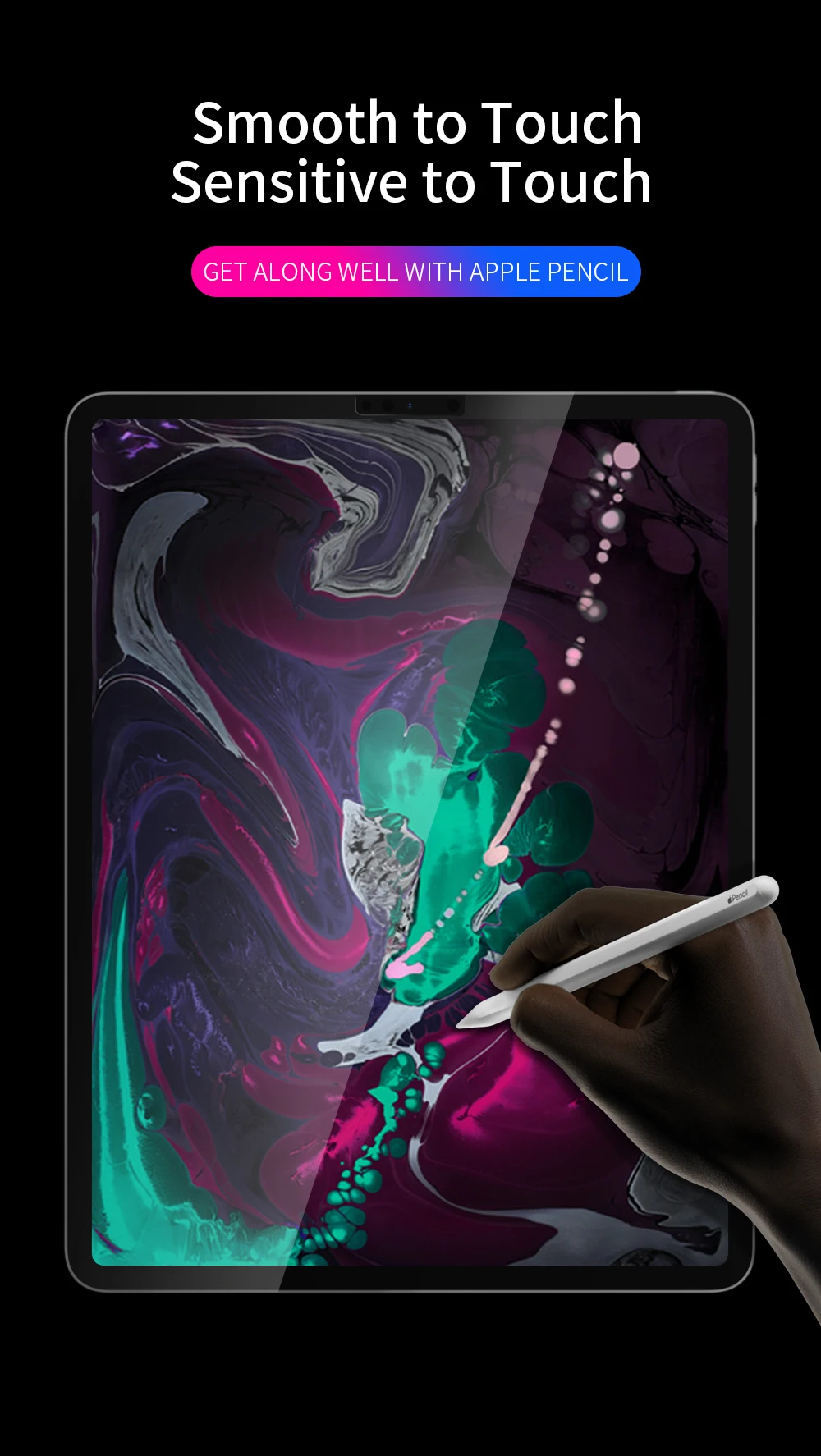 Закаленное стекло для iPad Pro 1" Защитная пленка для экрана Защита от отпечатков пальцев синий светильник полное покрытие
