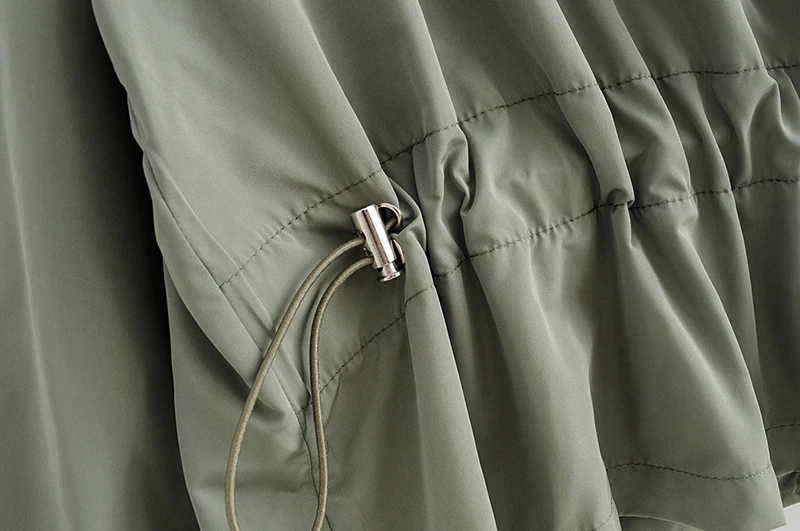 Женское непромокаемое пальто на молнии зеленая водонепроницаемая куртка с