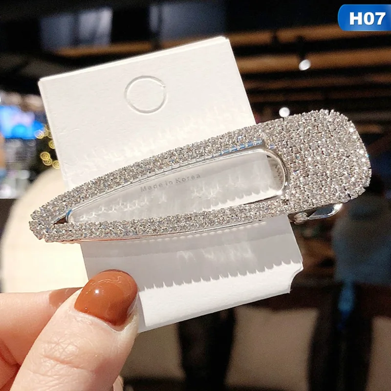 H07 Модная жемчужная заколка для женщин Элегантный корейский дизайн защелкивающаяся заколка для волос Золотой/Серебряный металлический сплав заколка для волос Капля воды Свадьба - Окраска металла: H07