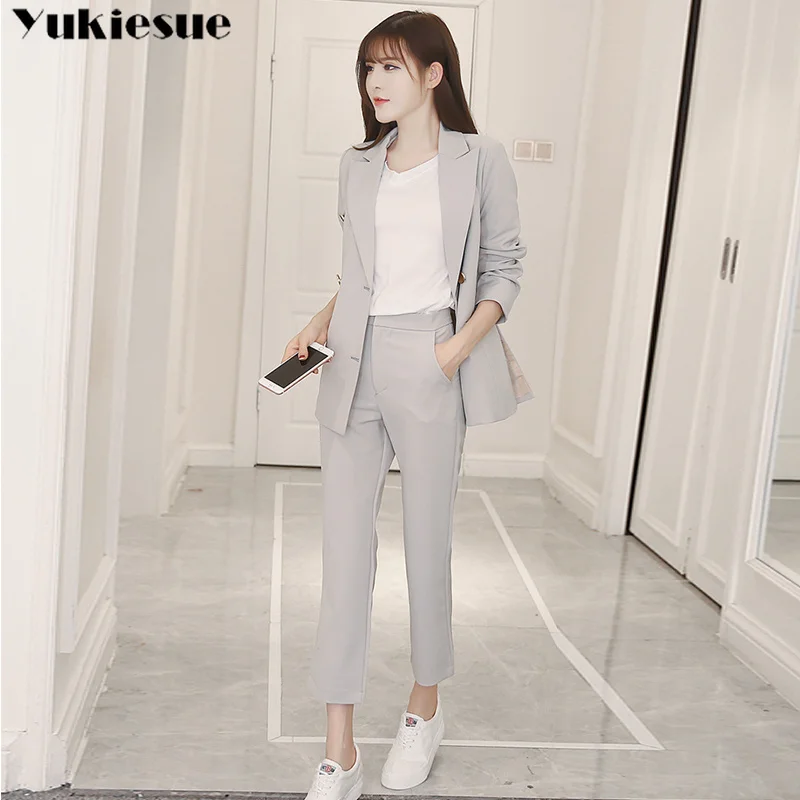 2018 Winter Women's Pants Suit ladies office lady business suits trouser blazer for female jacket costume suit Office Uniform |