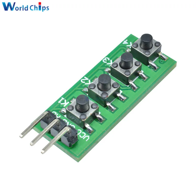 Модуль клавиатуры diymore KC11B04 3 В 5 4 клавишные аналоговые кнопки AD модуль ADC Port для