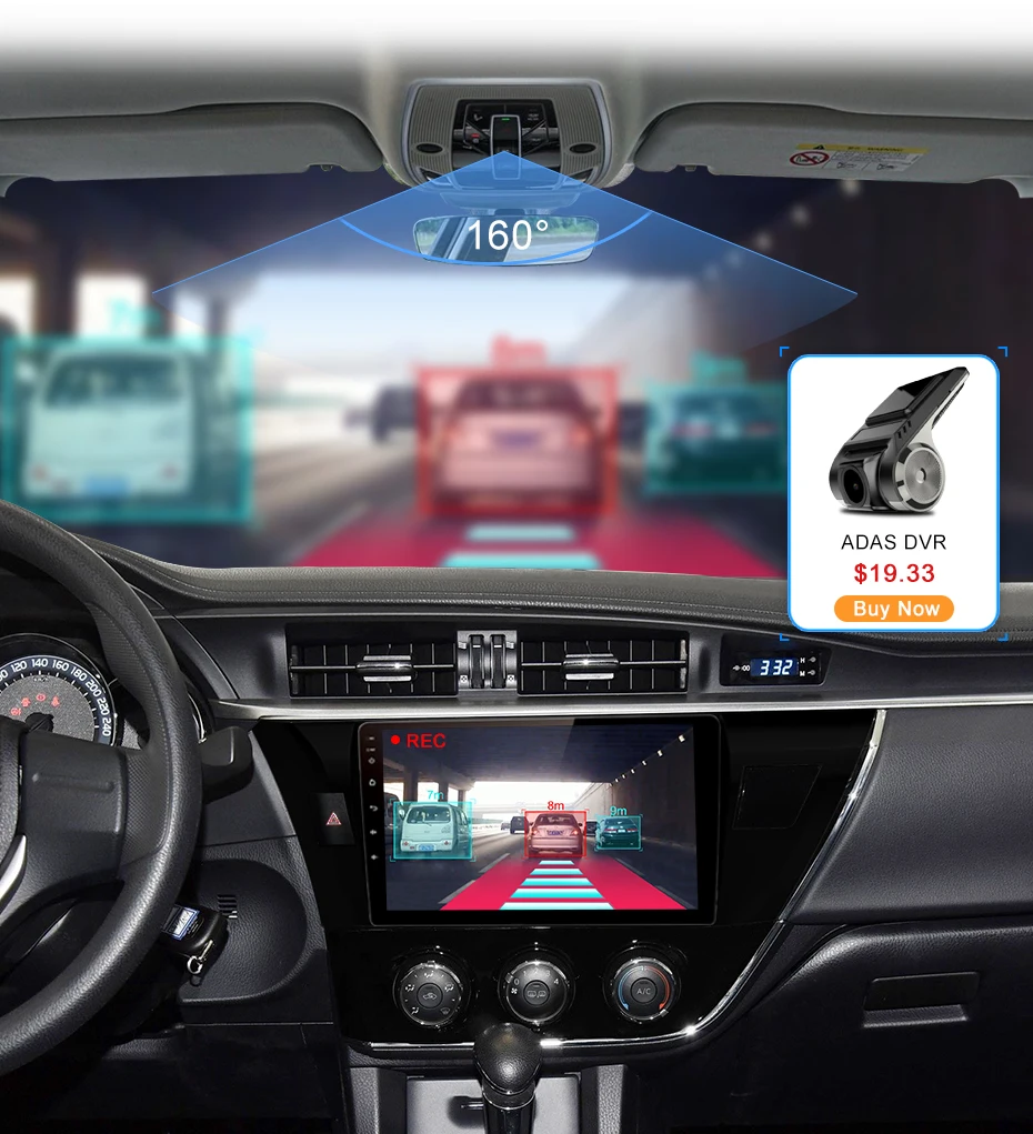 Junsun 2 Din мультимедийный видео плеер Android 8,1 gps навигация радио wifi OBD2 для Toyota Corolla E180 без DVD слот