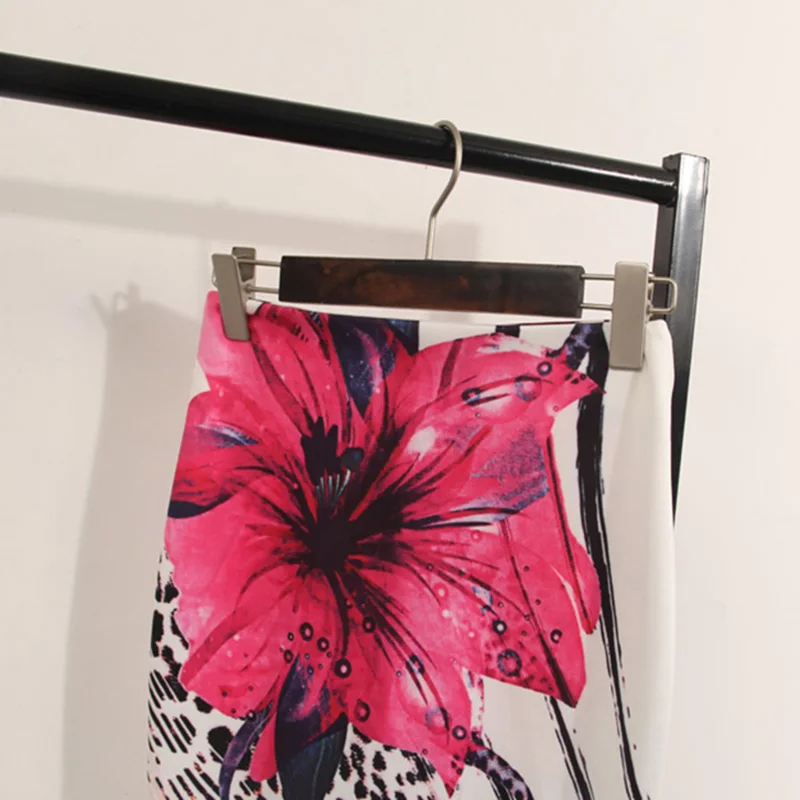 Женская облегающая юбка карандаш с цветочным принтом CR винтажная офисная одежда