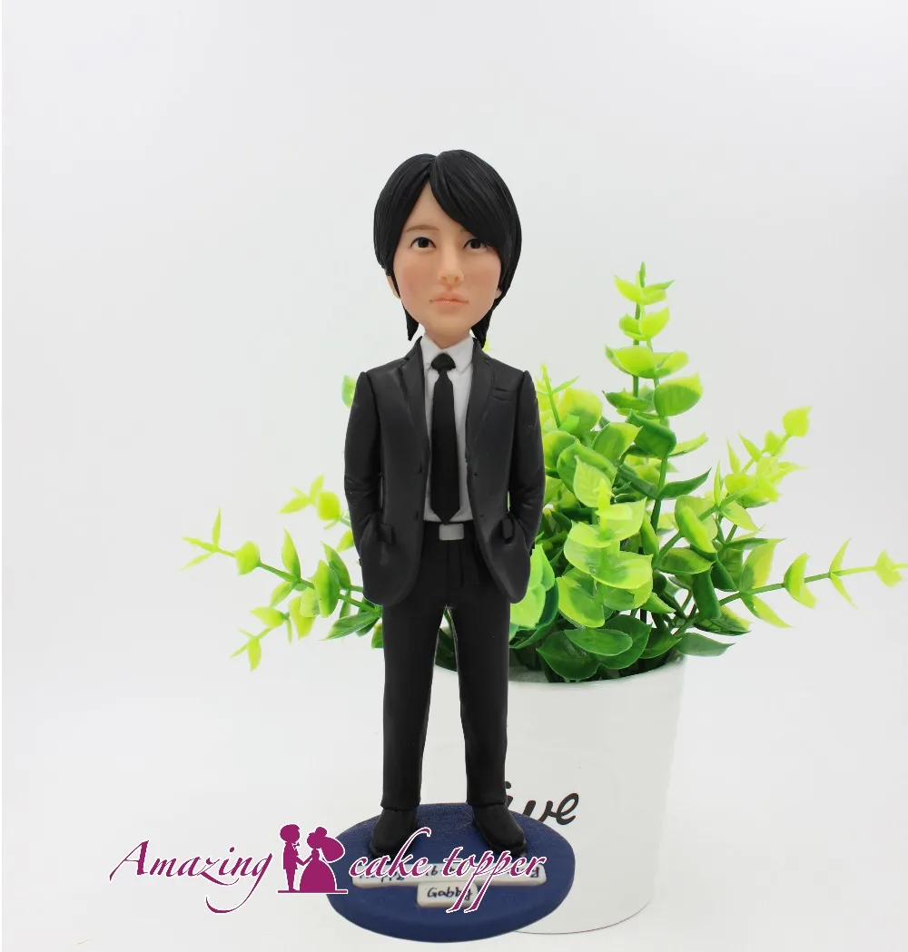 

2019 AMAZING CAKE TOPPER Toys High cold handsome boy sculpture And Groom Gifts Ideas Customized Figurine Valentine's Day