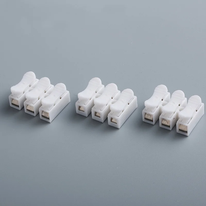 New Hot 10pcs Quick-connect Terminal CH-3 Wire Connector Row Column Push Butt LED lamps | Обустройство дома