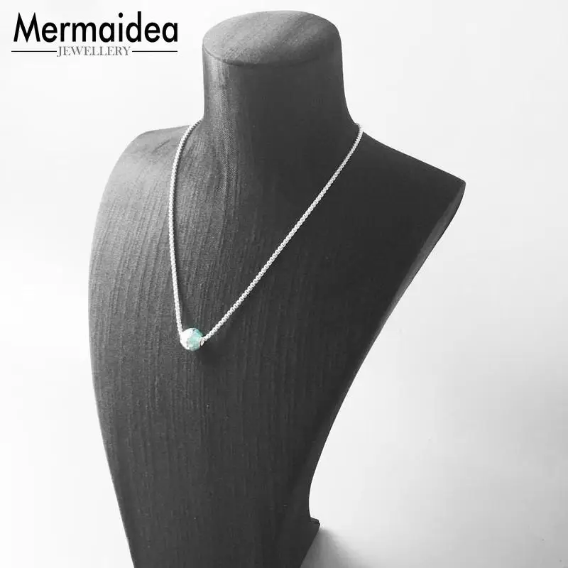 DIY бусины синий шар шарма из бисера модные посеребренные ювелирные изделия