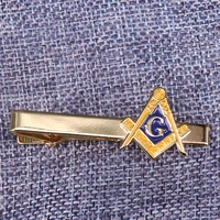 masonic tie clip gold tone freemason pin ag freemasonry tie tack simple gentlemen accessory business men gift