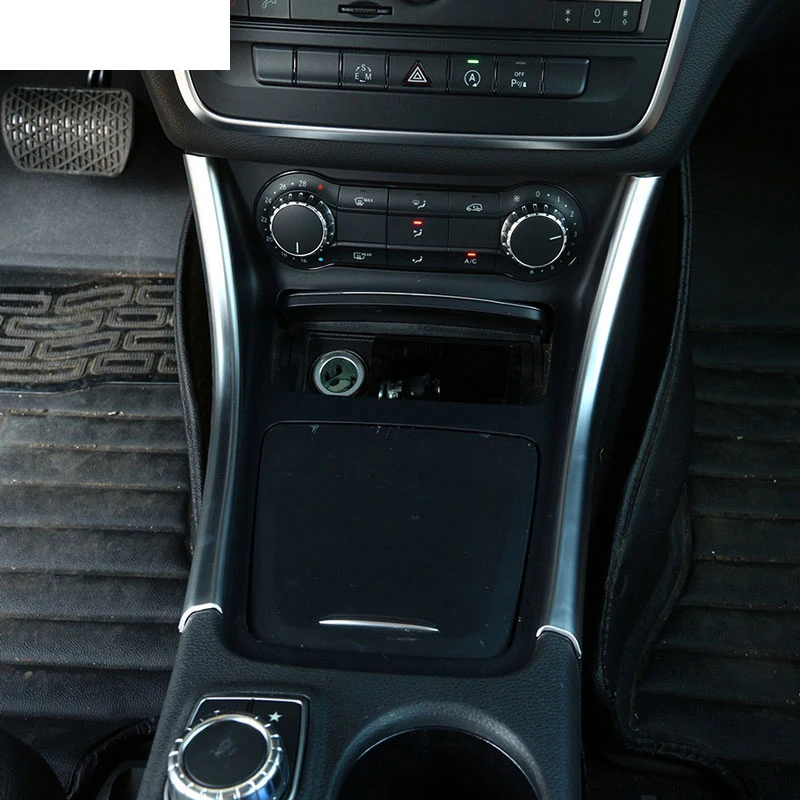 2 шт. хромированные наклейки на панели центральной консоли Mercedes Benz A/GLA/CLA Class 200 220 260
