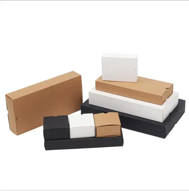 20pcs Drawer Design Paper Box Small Gift DIY White Packaging Boxes Large Black Cardboard Folding | Дом и сад