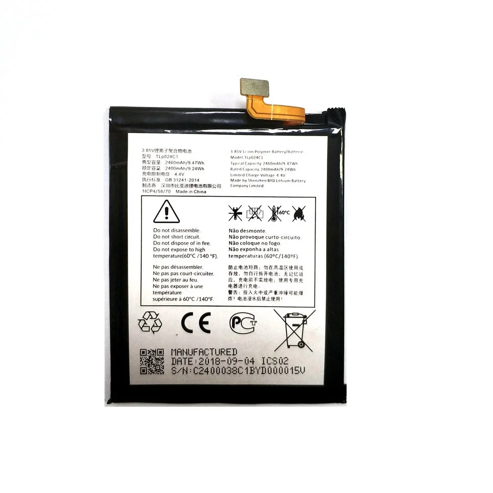 Аккумулятор 2400 мАч + ремонтные инструменты для Alcatel A3 OT-5046/Shine Lite OT-5080 5080X Φ 5046D 5046Y