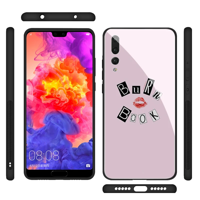 Чехол Lavaza из ТПУ со стеклом и надписью Mean Girls Kiss для Huawei Mate 20 P10 P20 P30 Y6 Y9 P smart lite Pro 2018