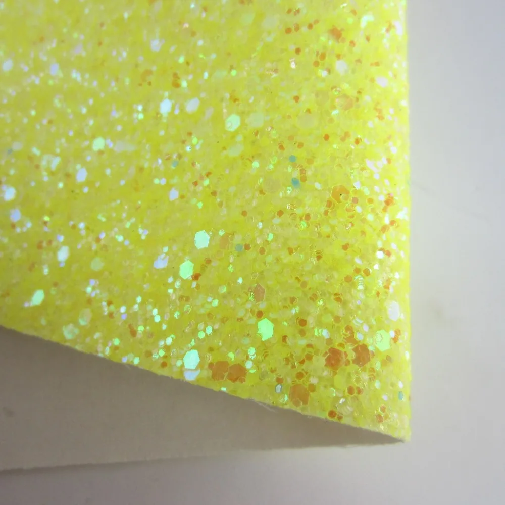 Неоновый лимонно желтый блестящий тканевый лист 8 &quotx 11&quot(21 см x 29 см)