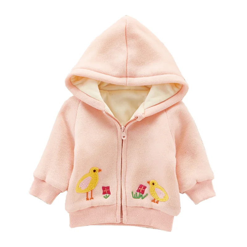 Пальто с заячьими ушками для новорожденных зимняя одежда маленьких девочек