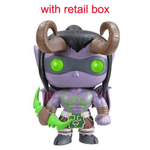 ILLIDAN with box WOW ILLIDAN& ARTHAS& SYLVANAS Виниловая фигурка Модель Коллекция игрушек - Цвет: ILLIDAN with box