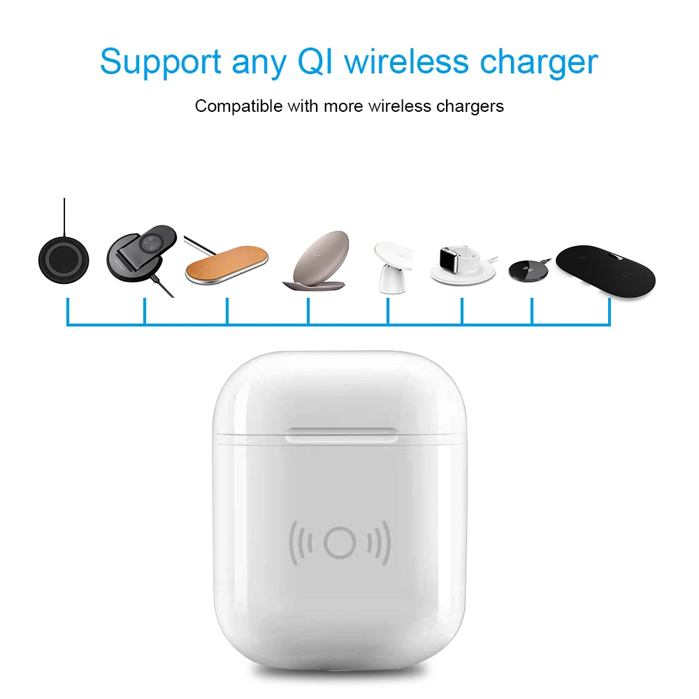 Portefeuille для AirPods чехол беспроводной зарядки защитный Qi Apple Air Pods Наушники