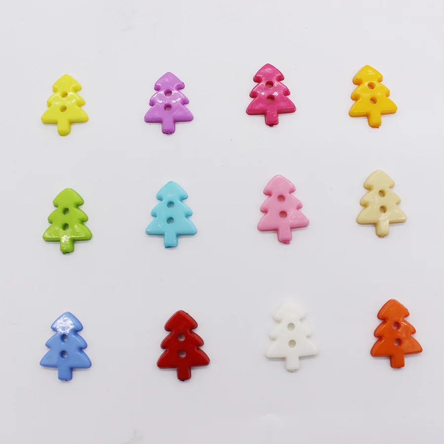 Рождественская елка акриловые пуговицы для скрапбукинга 2 отверстия