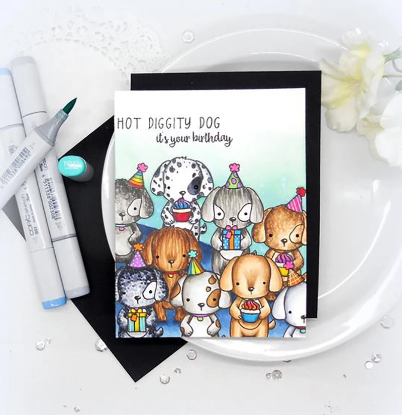 SP собака металла резки штампы и очистить резиновый штамп набор с штампами для