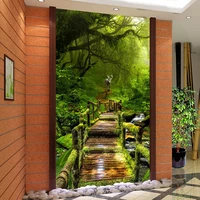 custom 3d photo wallpaper forest small road 3d living room entrance hall corridor background wall mural wall papers home decor