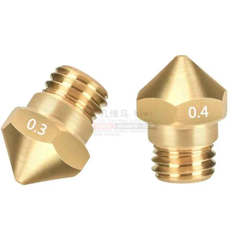 MK10 сопло 0 2 мм 3 4 6 8 медь M7 1 75 Резьбовая часть для FlashForge Дубликатор i3 3D принтер hotend