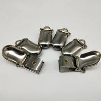 10mm metal silver suspender clips with plastic teeth use size attache sucette speenkoord hout sewing clips 100 pcslot