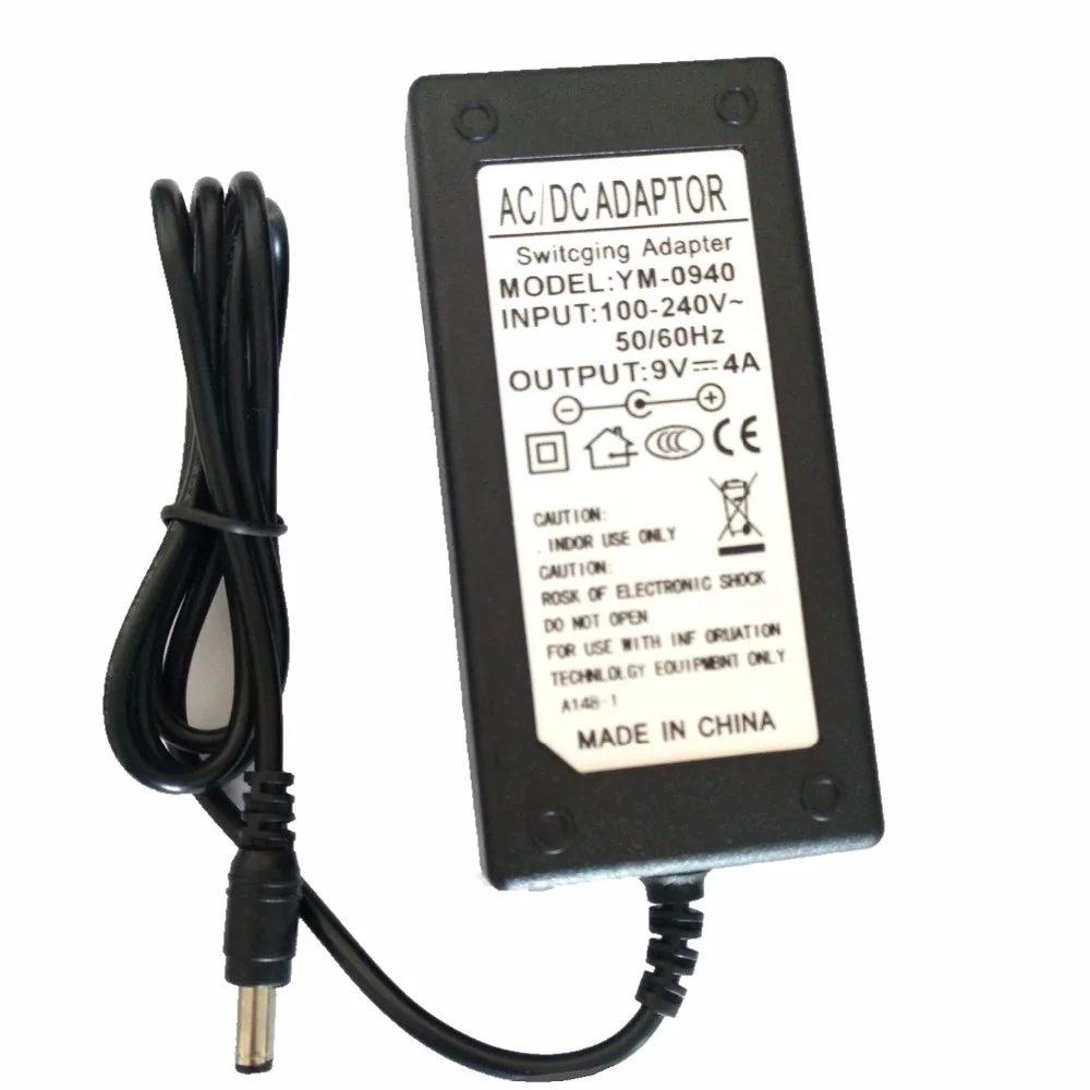 9V4A AC DC адаптер конвертер 9 в 4A 4000mA 36 Вт источник питания для POS машин зарядное