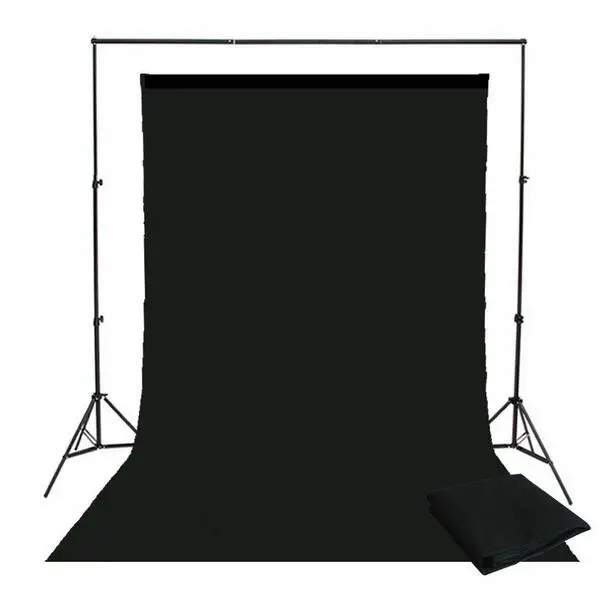2 м * 3 (футов х 10 футов) хлопковый фон для фотостудии ткань черный муслиновый