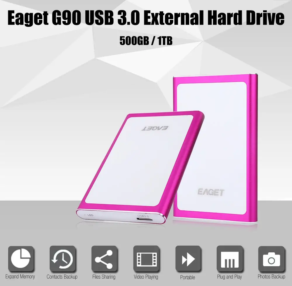 Eaget шифрование внешний жесткий диск 2 ТБ 1 ТБ HDD USB3.0 500 Гб Externo диско жесткий диск для Windows, Mac ноутбука жесткий диск настольного компьютера