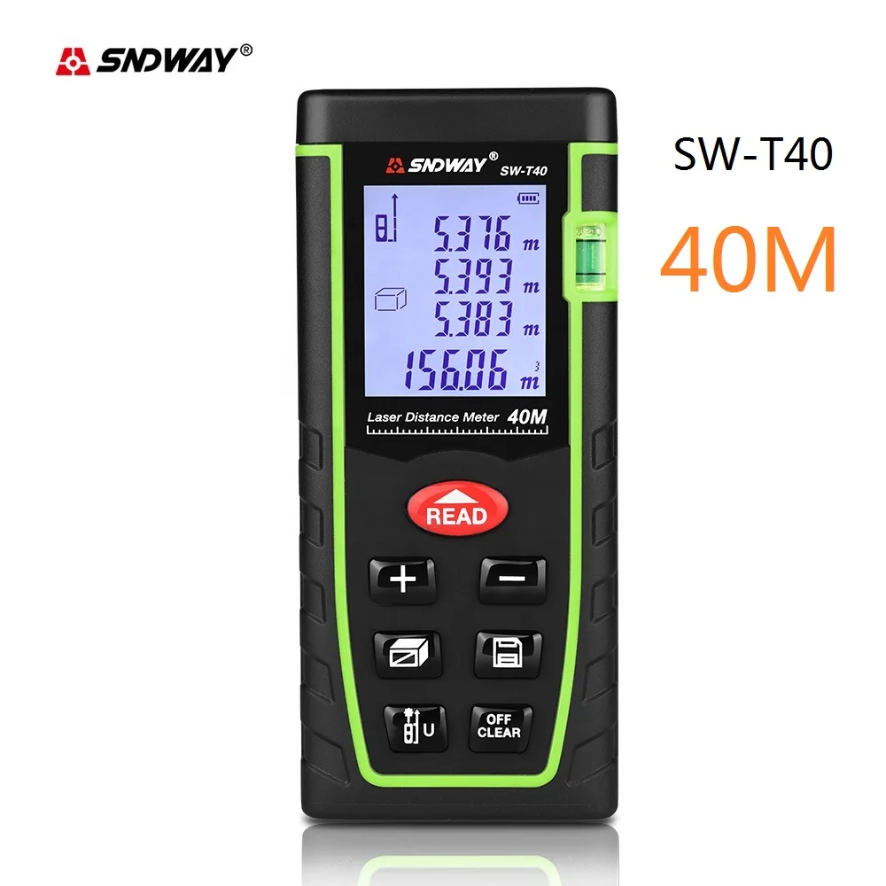 Ручной лазерный дальномер SNDWAY 40 м OEM лазерная рулетка измерительный