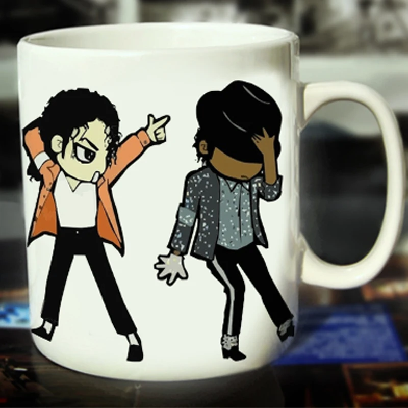 Новая керамическая кофейная кружка Майкла Джексона белая или меняющая цвет