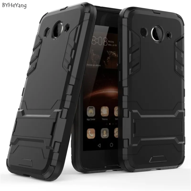 BYHeYang For Huawei Y3 2017 Cover Iron Man Armor 2in1 Heavy Duty Hybrid TPU+ PC Hard Phone Bags Cases for HUAWEI |