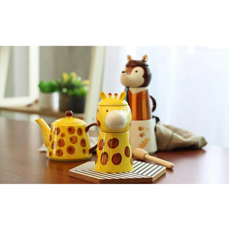 Креативный многофункциональный чайник в виде животного фарфоровый Подарочный