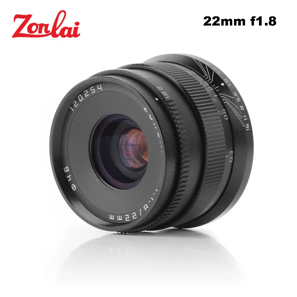Zonlai 22 мм F1.8 ручной объектив с фиксированным фокусным расстоянием для sony E-mount DSLR камер для цифровой фотокамеры Fuji адаптер объектива для камер Micro 4/3 a6300 a6500 X-A1 X-A2 X-M1 G1 G2 G3 беззеркальных Камера