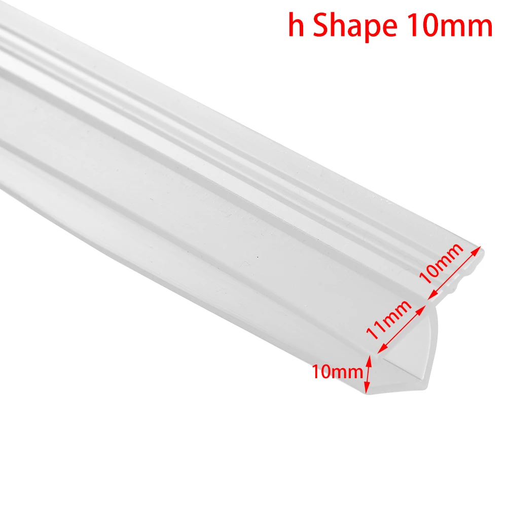 h Shape 10mm 1 м 6-12 мм Силиконовое резиновое стеклянное уплотнение для окна полоса F U h форма стеклянные дверные уплотняющие полоски для ванной экран дверной уплотнитель - Цвет: h Shape 10mm