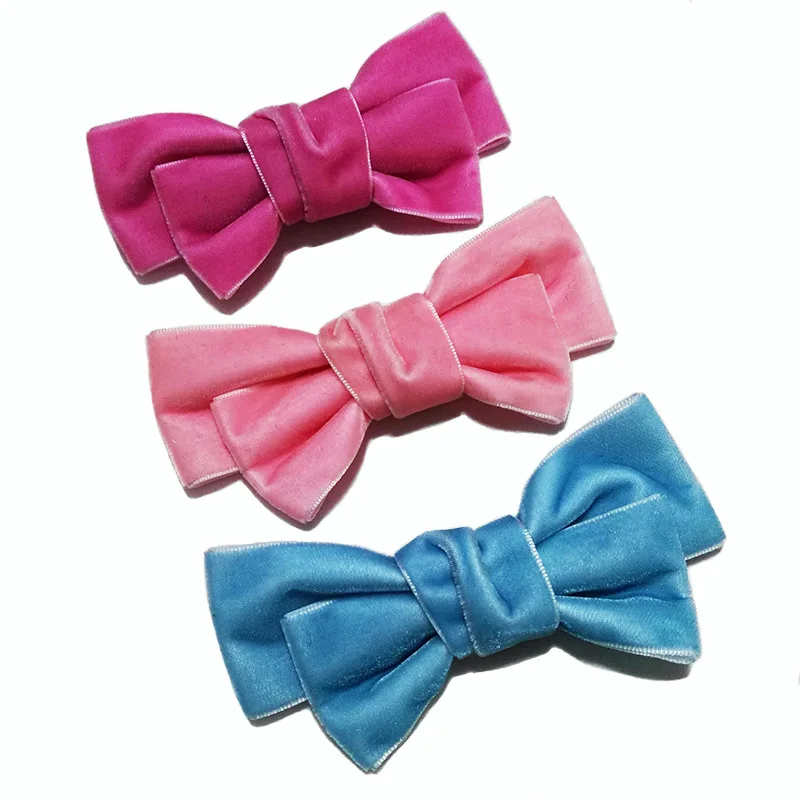 Модные бархатные заколки для волос ручной работы 5 дюймов подростков аксессуары