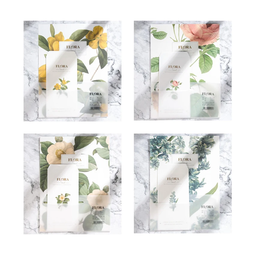 

24 Sheet Letter Paper+12Pcs Envelopes Set Express Love Letter Flora Plant Writing Greeting Birthday Message Stationery Supplies