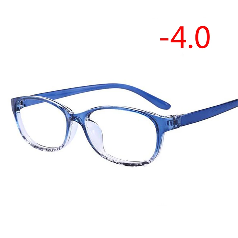 Myopia 400 1,0-1,5-2,0-2,5-3,0-3,5-4,0 готовые очки для близорукости женские мужские короткие очки для коррекции зрения черная и розовая оправа Очки для близорукости - Цвет оправы: Myopia 400