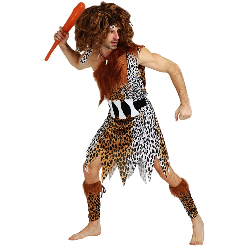 Пара индийский жителей дикий человек с леопардовым принтом Платье ожерелье