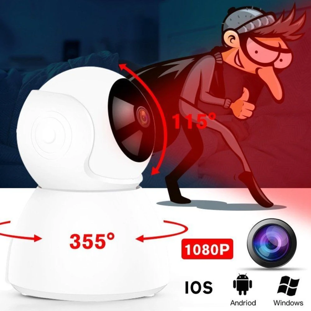 Full HD 1080P камера беспроводная домашняя HD 720P камера ночного видения WiFi PK Xiaomi Mijia