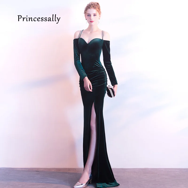 Новое женское вечернее платье с длинным рукавом сексуальное облегающее